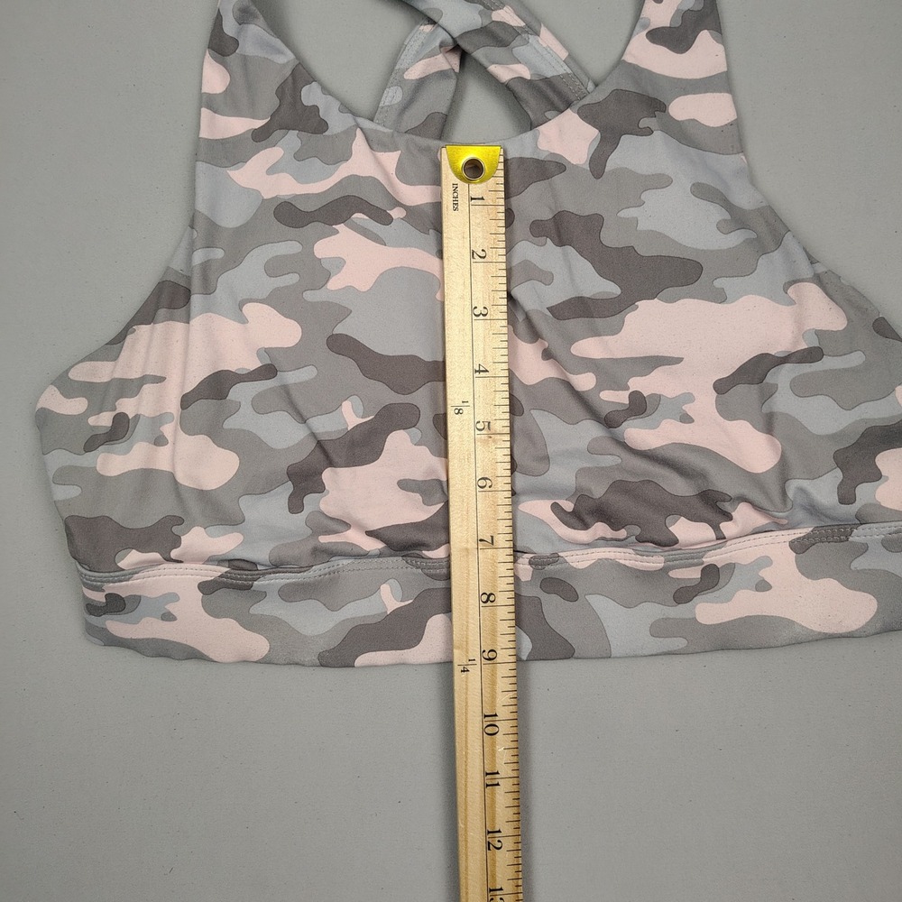 Fabletics Sports Bra Womens XL Pink Camo‎ High Neck Crisscross Back Camouflage - Picture 5 of 6